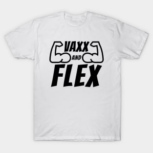 Vaxx and Flex Black T-Shirt